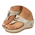 thumbnail image 1 of Mostsola Women Wedge Sandals Platform Flip Flops Fashion Thong Sandal Comfortable Summer Dress Shoes, 1 of 9