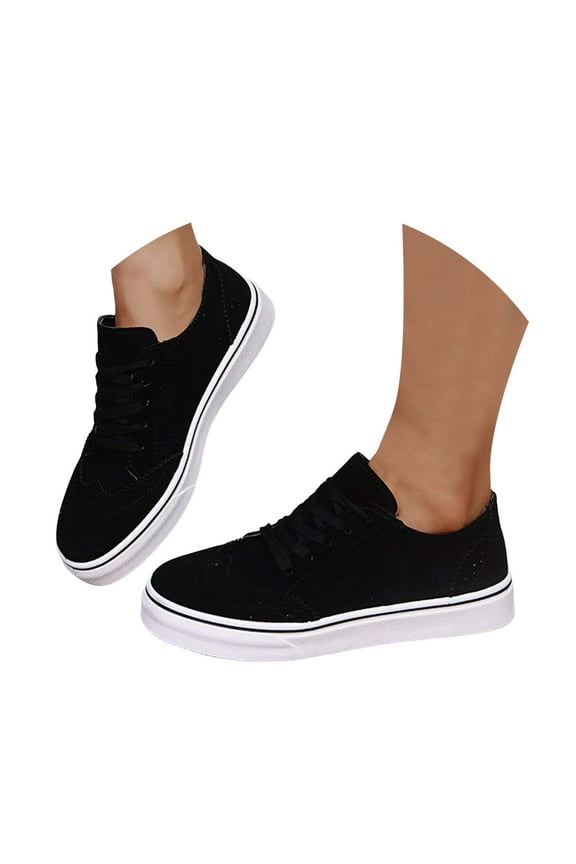 Women's Fashion Sneakers Lace up Boat Shoes Vintage Lace Walking Shoes Suede Flats
