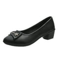 thumbnail image 1 of Mostsola Women's Low Block Heels Pumps Elegant Closed Toe Casual Shoes for Work Office, 1 of 7