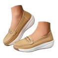 thumbnail image 1 of Mostsola Womens Platform Loafers Trendy Slip on Penny Loafers Casual Comfort Walking Shoes, 1 of 8