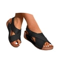 thumbnail image 1 of Mostsola Womens Comfort Sandals Arch Support Wedge Sandals Slingback Walking Shoes for Women, 1 of 6