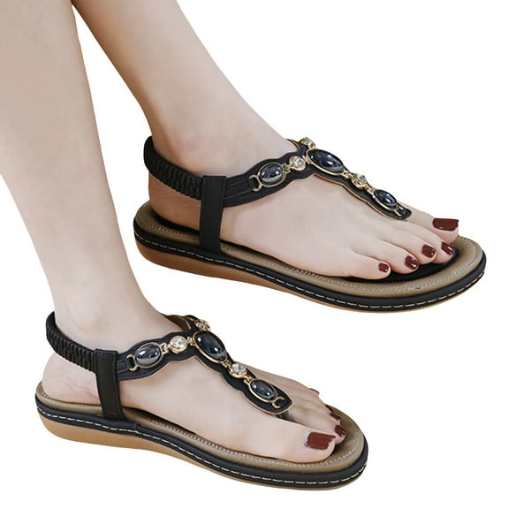 Mostsola Womens Flat Sandals Arch Support Orthopdeic Sandals Dressy Boho Flip Flops Beach Shoes