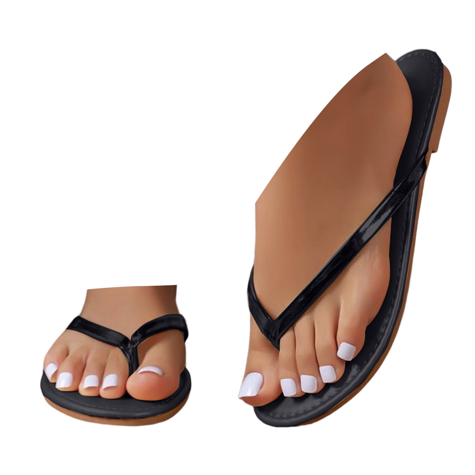 Mostsola Womens Flat Sandals Casual Flip Flops Summer Lightweight Flats Shoes Slip on Thong Sandals