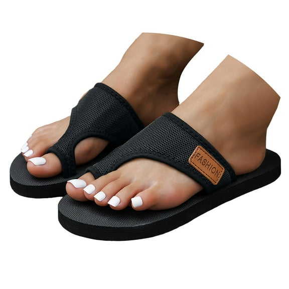 Mostsola Womens Flat Sandals Mesh Flip Flops Clip Toe Yoga Mat Slides Ladies Sandals Beach Shoes
