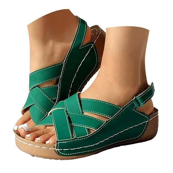 Mostsola Womens Gladiator Sandals Cross Strap Slingback Walking Shoes Adjustable Platform Sandal