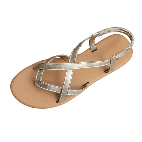 Mostsola Womens Gladiator Strappy Flat Sandals Elastic Slingback Open Toe Fishman Flip Flops