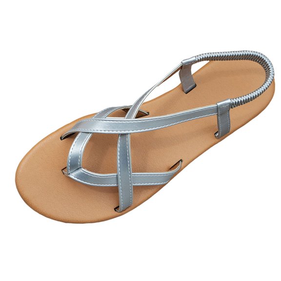 Mostsola Womens Gladiator Strappy Flat Sandals Elastic Slingback Open Toe Fishman Flip Flops