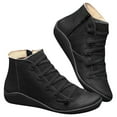 thumbnail image 1 of Mostsola Womens Lace up Ankle Boots Vintage Zip up Casual Flat Walking Shoes Short Booties, 1 of 4