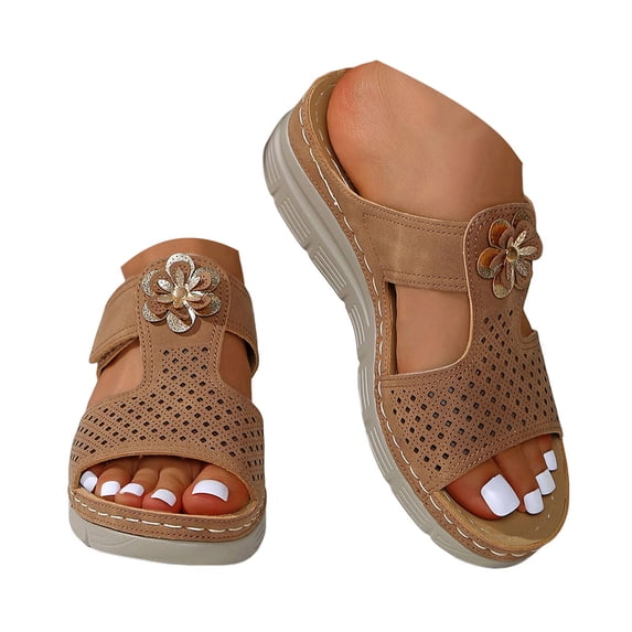 Mostsola Womens Orthopedic Sandals Comfort Slip on Walking Shoes Hollow out Bohemian Slides