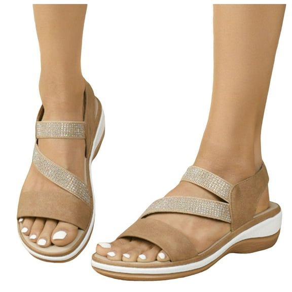 Mostsola Womens Orthopedic Sandals Trendy Open Toe Wedges Comfort Arch Support Walking Shoes