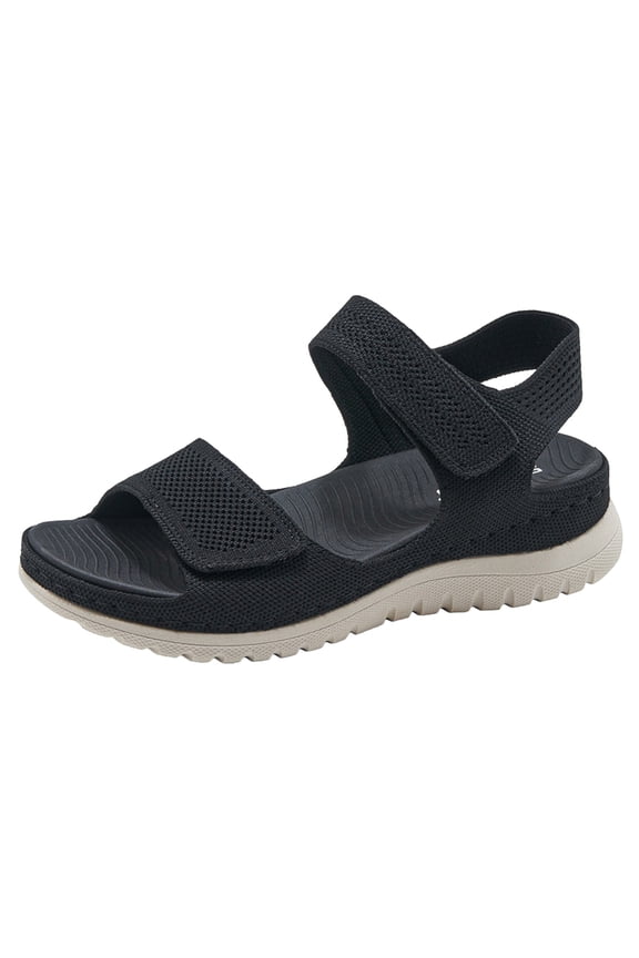 Womens Orthotic Athletic Sandals with Arch Support Breathale Knit Open Toe Beach Shoes