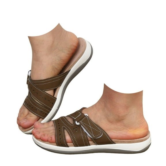 Mostsola Womens Orthotic Slides Athletic Yoga Mat Sandals Slip on Cushion Slippers with Arch Support