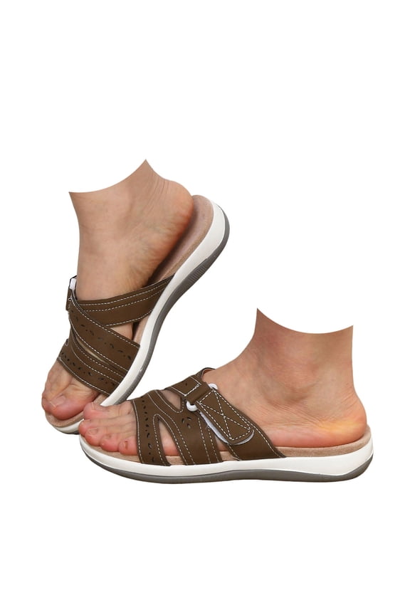 Womens Orthotic Slides Athletic Yoga Mat Sandals Slip on Cushion Slippers with Arch Support