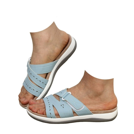 Mostsola Womens Orthotic Slides Athletic Yoga Mat Sandals Slip on Cushion Slippers with Arch Support