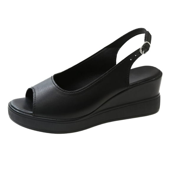 Mostsola Womens Peep Toe Wedge Heels Slingback Platform Wedge Sandals Fashion Summer Dressy Shoes