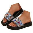 thumbnail image 1 of Mostsola Womens Platform Sandals Glitter Rhinestone Slip on Shoes Slides Dress Shoes, 1 of 9