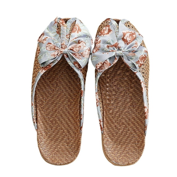 Mostsola Womens Sandals Beach Dress Shoes Bow Slippers Soft Sole Slip on Slides Shoes Espadrilles