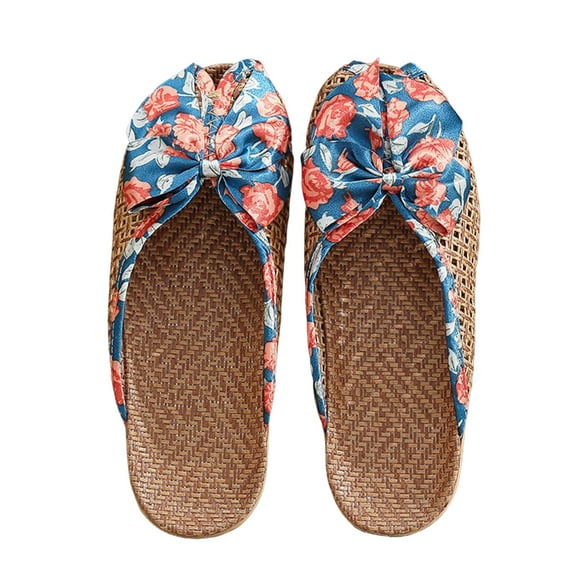 Mostsola Womens Sandals Beach Dress Shoes Bow Slippers Soft Sole Slip on Slides Shoes Espadrilles