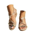 thumbnail image 1 of Mostsola Womens Sandals Beaded Espadrilles Wedges Heels Open Toe Slingback Sandals Dress Shoes, 1 of 8