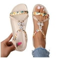 thumbnail image 1 of Mostsola Womens Sandals Boho Flats Casual Braided Strap Slingback Sandals Fashion Beach Dress Shoes, 1 of 8