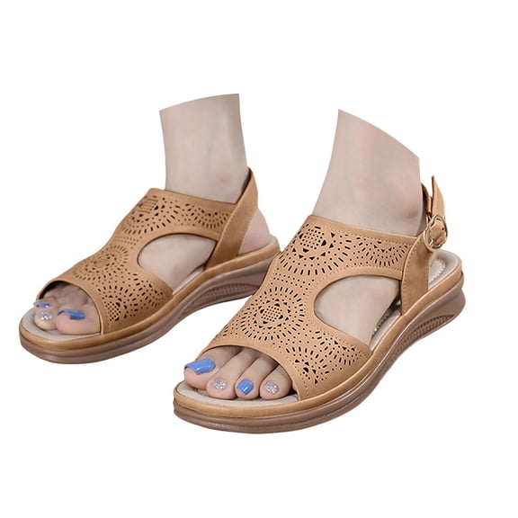 Mostsola Womens Sandals Comfort Walking Shoes Trendy Bohemian Slingback Summer Beach Shoes