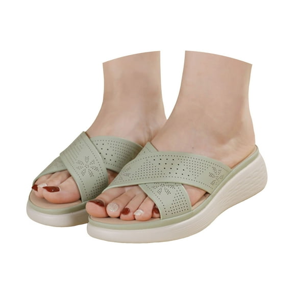 Mostsola Womens Sandals Fashion Dressy Slippers for Women Casual Platform Wedge Slip on Shoes