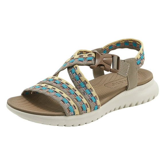 Mostsola Womens Sandals Trendy Adjustable Strappy Beach Shoes Anti-Slip Summer Walking Shoes