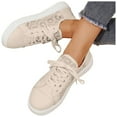 thumbnail image 1 of Mostsola Womens Tennis Shoes Low Top Lace up Fashion Sneakers Lace Mesh Summer Walking Shoes, 1 of 8