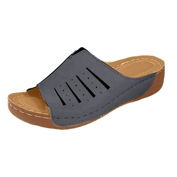 Mostsola Womens Wdge Sandals Hollow out Slip on Summer Slippers Casual Comfortable Walking Shoes