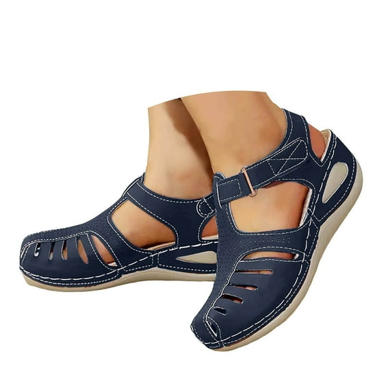 Mostsola Womens Wedge Platform Sandals Closed Toe Hollow out Fisherman Sandals Comfort Walking Shoes