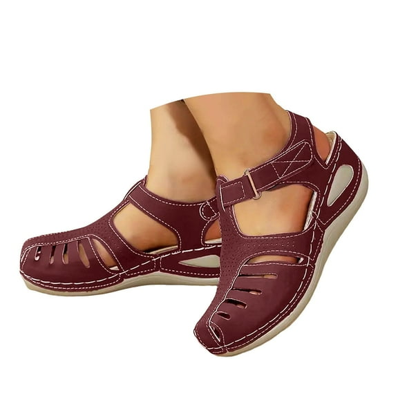 Mostsola Womens Wedge Platform Sandals Closed Toe Hollow out Fisherman Sandals Comfort Walking Shoes