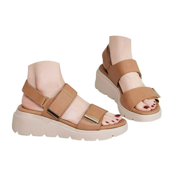 Mostsola Womens Wedge Sandals Trendy Slingback Walking Shoes Lightweight Summer Dress Shoes