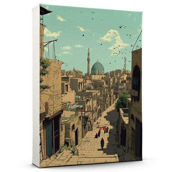 Mosul Vintage Travel Canvass, Iraq Canvas Wall Art, Mosul Canvas Wall Art, Iraq Wall Art Picture Print Decor - 105AZ929