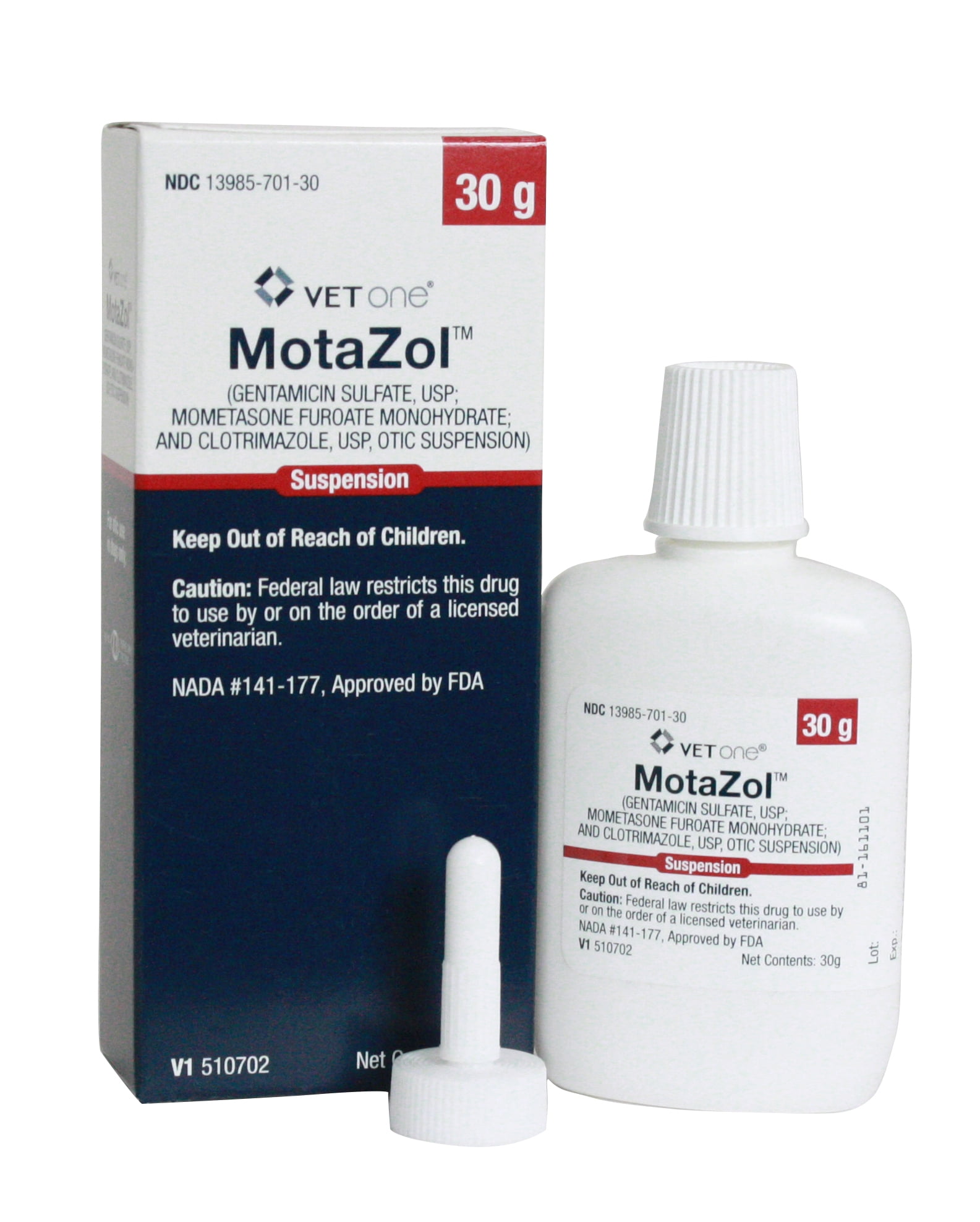 MotaZol Otic Suspension 30GM Bottle, Otis Externa Treatment Ear for Dogs