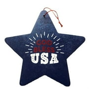 Motao Clearance Wooden Signboard Door Pendant With 4th July Of Decorationes