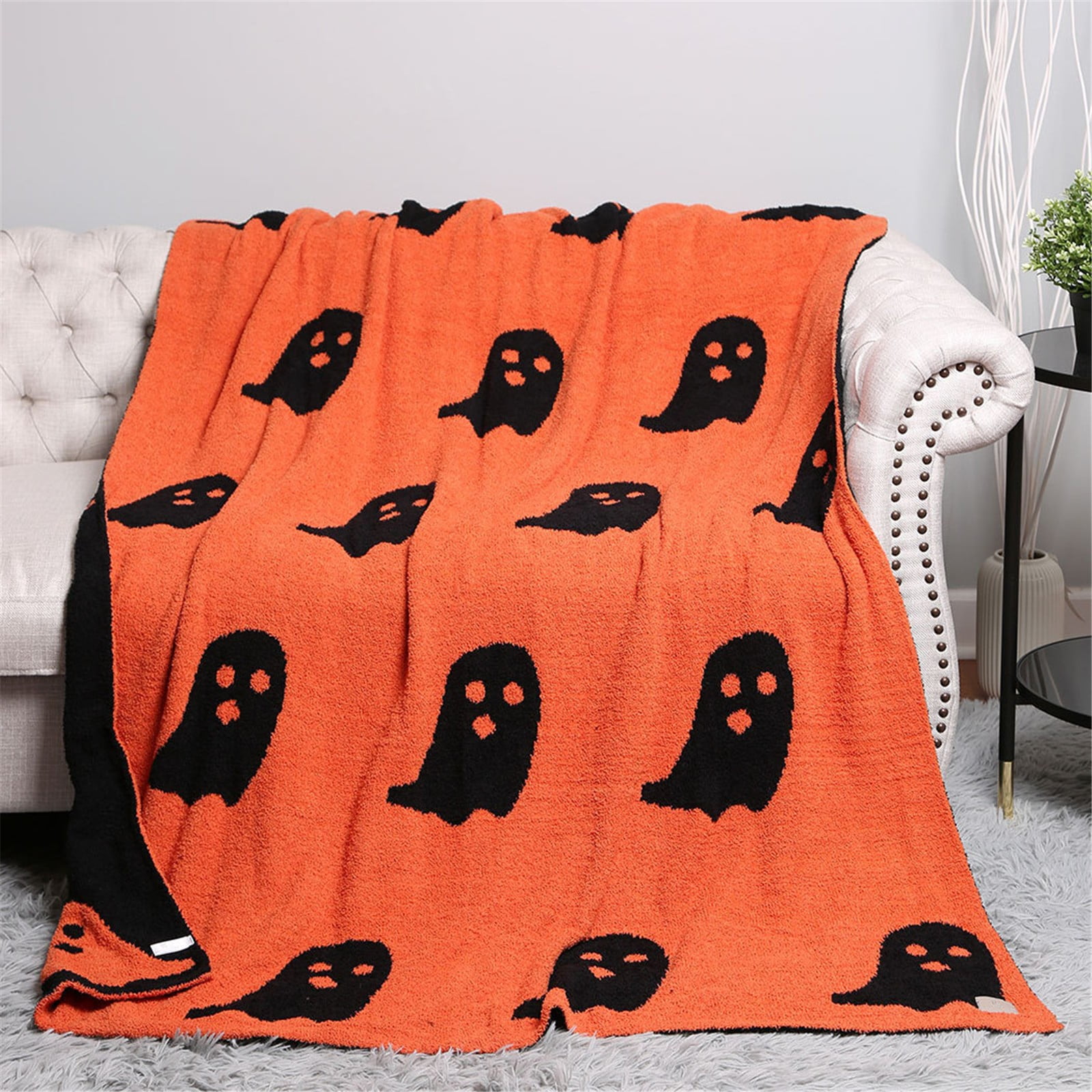 Motao Cute Little Funny Ghosts Blanket, 2024 New Halloween Throw