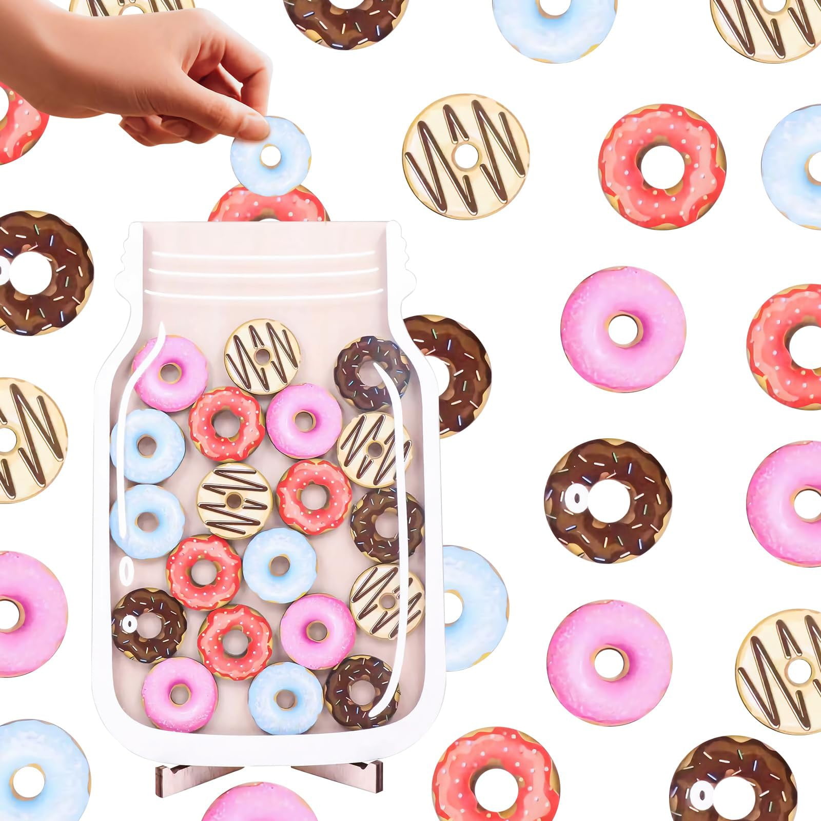 Motao Jar Incentive Jar for Children Behaviour with Donut Pattern Home