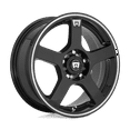 thumbnail image 1 of Motegi Aluminum Rim MR116 FS5 17X7in Gloss Black Machined Flange Finish, MR11677024340, 1 of 3