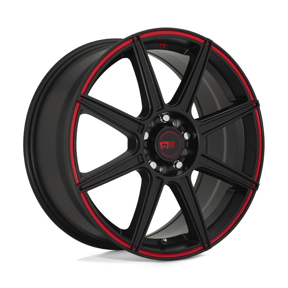 Moritech Rim Good Motegi Racing Cast Aluminum Rim MR142, 17X7, 5X4.25/4.5 S-BLK RED 40MM ...
