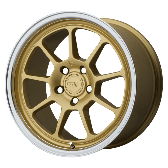 Motegi Mr135 18X9.5 5X120 45Et 72.6Cb Gold Center Machined Lip Wheel