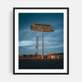thumbnail image 1 of Motel, Green River - Green River Utah Photography Neon Sign Vintage Retro Route 66 Night Sky Rustic Motel Black Framed Wall Art Print 6 x 8 inches, 1 of 4