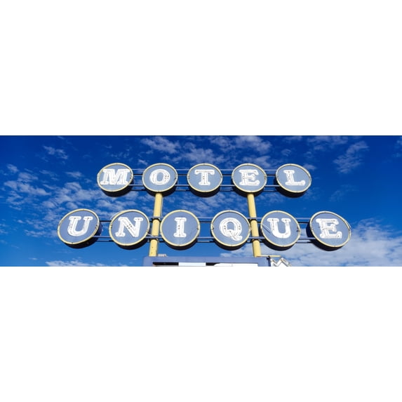 Motel Unique Sign Seligman AZ Poster Print (27 x 9)