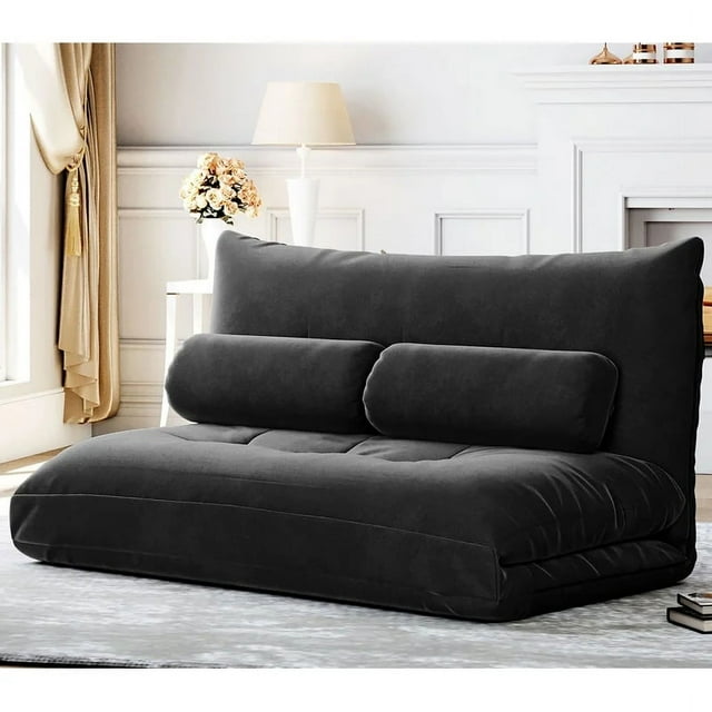 Motent Adjustable Sofa Bed Floor Futons Sets with 2 Pillows Folding