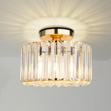 Motent Ceiling Light Fixture Flush Modern Mount Crystal Chandelier Light for Porch Kitchen Bedroom