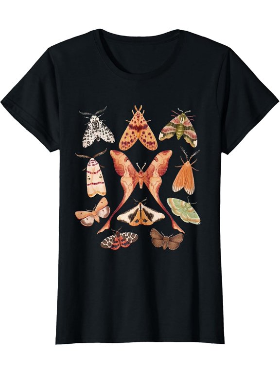 Moth Art for Men Women Goblin Core Cottagecore Moth Lovers T-Shirt