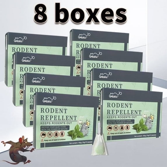 Moth Balls 10 Pack - Peppermint Oil Natural Rodent & Pest Repellent for House, Garage, Attic | Non-Toxic | Fast Acting | 60 Day Protectio