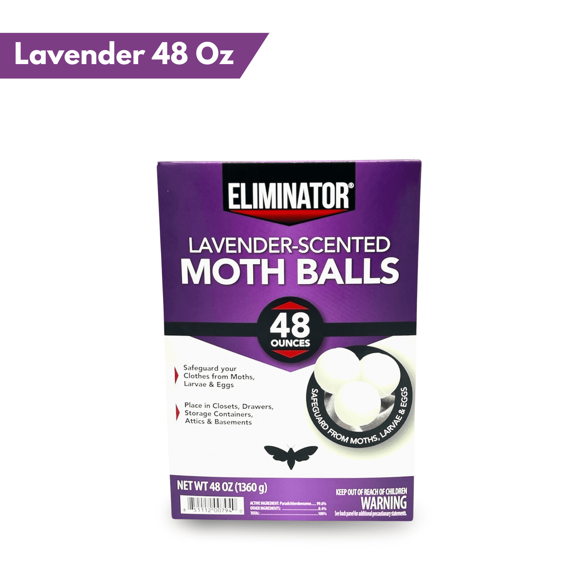 Eliminator Lavender Moth Balls 48 oz for Clothes Protection