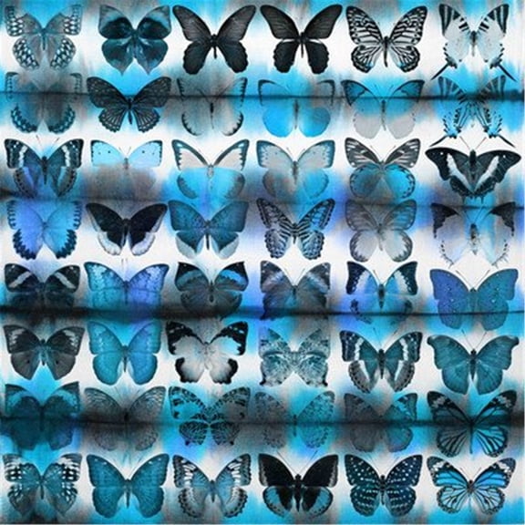 Moth Blue by Parvez Taj Painting Print on Wrapped Canvas