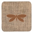 thumbnail image 1 of Moth Burlap and Brown Foam Coasters, Set - 4, 1 of 1