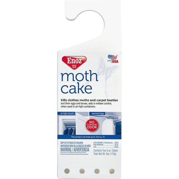 Moth Cake Kills Clothes Moths, Carpet Beetles, and Eggs and Larvae